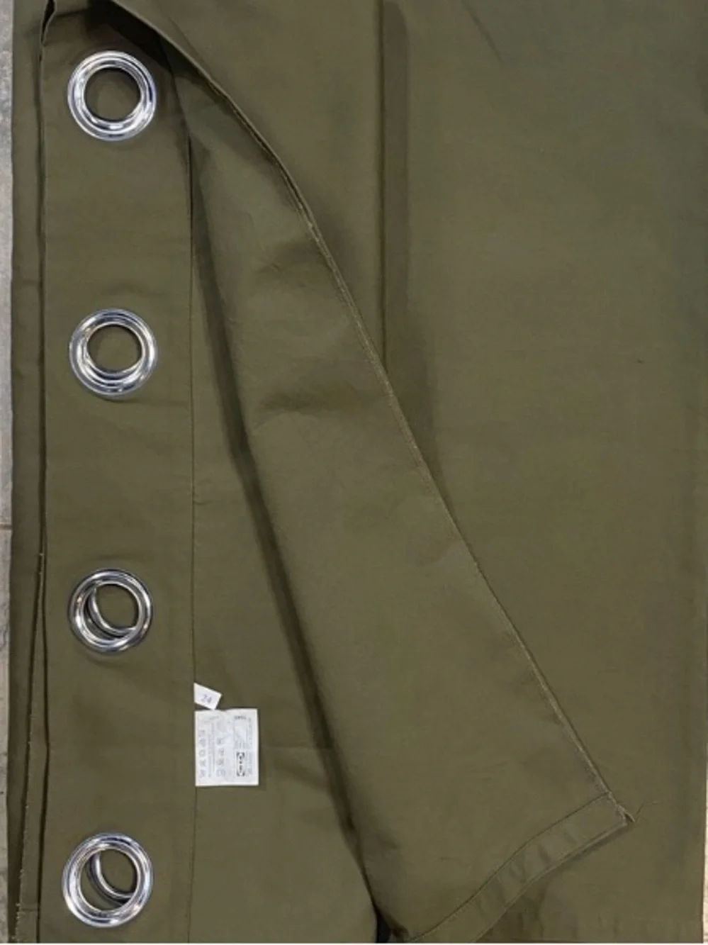 IKEA MERETE Khaki green curtains